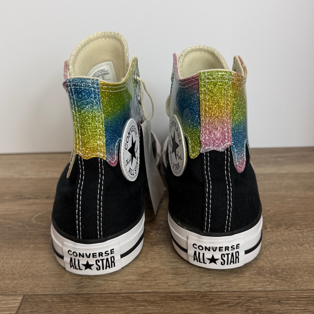 Converse Chuck Taylor High Dip Rainbow Glitter High-Top Sneakers - Picture 4 of 7